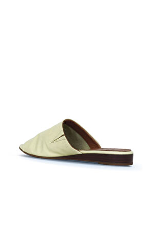 Bueno Shoes Yeşil Deri Kadın Düz Terlik 01wn1901