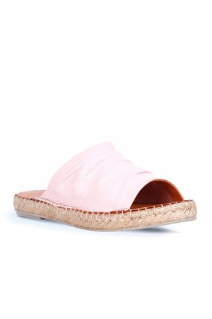 Pudra Deri Kadın Espadril Terlik