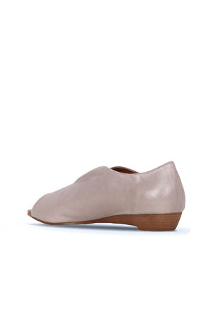 Bueno Shoes Gümüş Deri Kadın Düz Babet 01wl2405