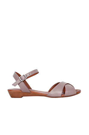 Bueno Shoes Gümüş Deri Kadın Sandalet 01wn3808