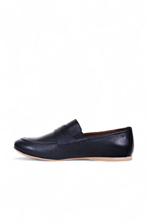 Bueno Shoes Siyah Deri Kadın Loafer 01ws0317