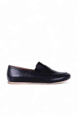 Bueno Shoes Siyah Deri Kadın Loafer 01ws0317