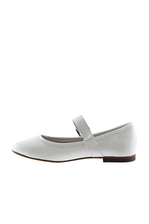 Bueno Shoes Beyaz Deri Kadın Düz Babet 01ws4409