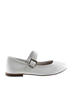 Bueno Shoes Beyaz Deri Kadın Düz Babet 01ws4409