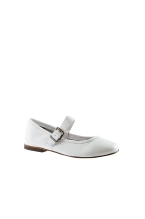 Bueno Shoes Beyaz Deri Kadın Düz Babet 01ws4409