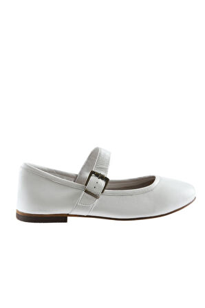 Bueno Shoes Beyaz Deri Kadın Düz Babet 01ws4409
