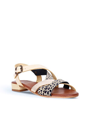 Bueno Shoes Sarı Deri Kadın Topuklu Sandalet 01ws6110