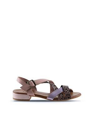 Bueno Shoes Pembe Deri Kadın Topuklu Sandalet 01ws6110