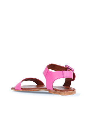 Bueno Shoes Fuşya Deri Kadın Düz Sandalet 01ws6900