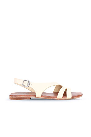 Bueno Shoes Sarı Deri Kadın Düz Sandalet 01ws6902
