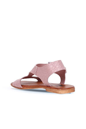 Bueno Shoes Pembe Deri Kadın Düz Sandalet 01ws6904