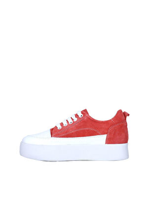 Bueno Shoes Beyaz Pudra Deri-süet Kadın Dolgu Topuklu Ayakkabı 01ws10704
