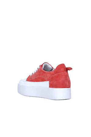 Bueno Shoes Beyaz Pudra Deri-süet Kadın Dolgu Topuklu Ayakkabı 01ws10704
