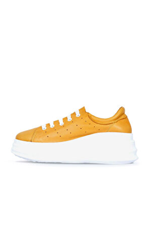 Bueno Shoes Sarı Deri Kadın Sneakers 01ws11501