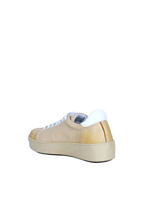 Bueno Shoes Sarı Beyaz Deri Kadın Spor Ayakkabı 01wt2701