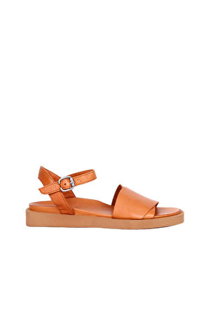 Bueno Shoes Taba Deri Kadın Sandalet 01wq9102