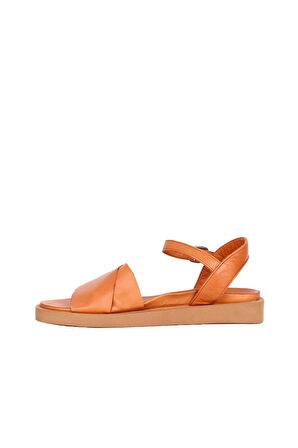 Bueno Shoes Taba Deri Kadın Sandalet 01wq9102