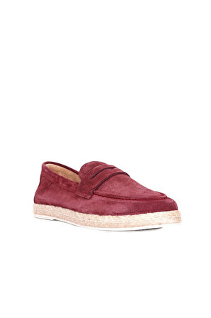 Bueno Shoes Bordo Süet Erkek Espadril Ayakkabı 01ms12700