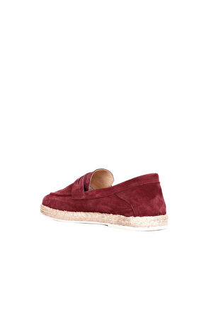 Bueno Shoes Bordo Süet Erkek Espadril Ayakkabı 01ms12700