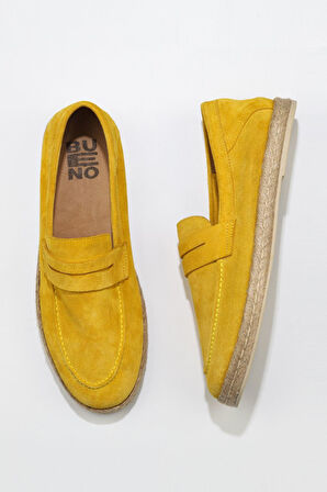 Bueno Shoes Sarı Süet Erkek Espadril Ayakkabı 01ms12700