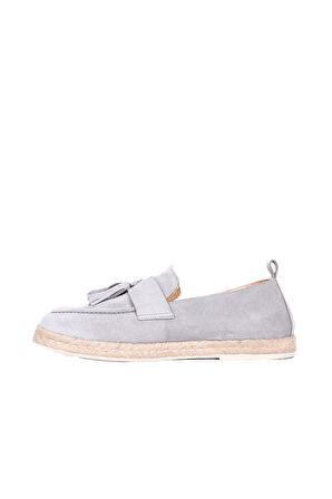 Bueno Shoes Gri Açık Süet Erkek Espadril Ayakkabı 01ms12702