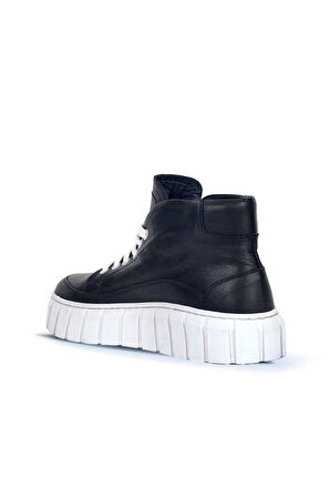 Bueno Shoes Siyah Deri Kadın Spor Bot 01wt3400