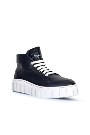Bueno Shoes Siyah Deri Kadın Spor Bot 01wt3400