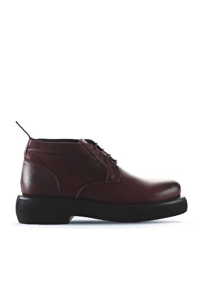Bueno Shoes Bordo Deri Kadın Düz Bot 01wt0503