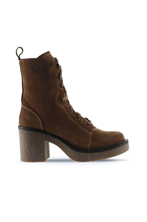 Bueno Shoes Taba Süet Kadın Topuklu Bot 01wt2905
