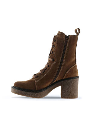 Bueno Shoes Taba Süet Kadın Topuklu Bot 01wt2905