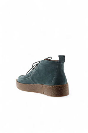 Bueno Shoes Yeşil Süet Kadın Düz Bot 01wt3000