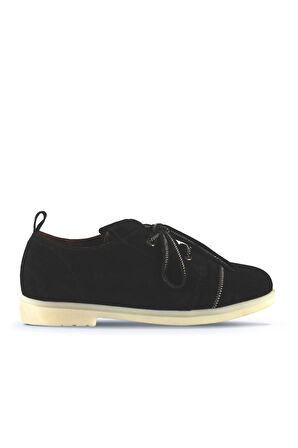 Bueno Shoes Siyah Süet Kadın Az Topuklu Ayakkabı 01wt3310