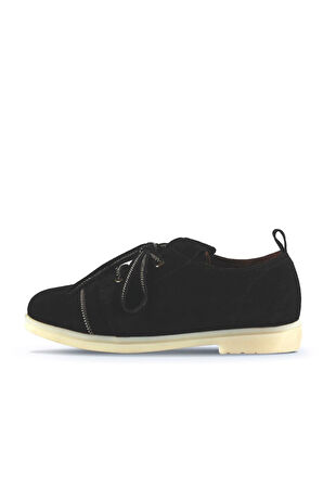 Bueno Shoes Siyah Süet Kadın Az Topuklu Ayakkabı 01wt3310