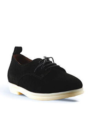 Bueno Shoes Siyah Süet Kadın Az Topuklu Ayakkabı 01wt3313