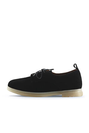 Bueno Shoes Siyah Süet Kadın Az Topuklu Ayakkabı 01wt3313