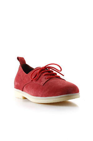 Bueno Shoes Nar Çiçeği Süet Kadın Az Topuklu Ayakkabı 01wt3313