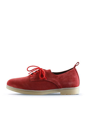 Bueno Shoes Nar Çiçeği Süet Kadın Az Topuklu Ayakkabı 01wt3313