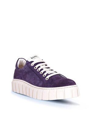 Bueno Shoes Mor Süet Kadın Dolgu Topuklu Spor Ayakkabı 01wt3401