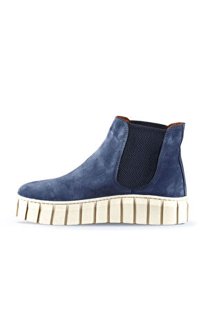 Bueno Shoes Mavi Süet Kadın Düz Bot 01wt3403