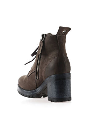 Bueno Shoes Gri Nubuk Kadın Topuklu Bot 01wr6904