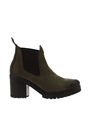 Bueno Shoes Haki Nubuk Kadın Topuklu Bot 01wr6905
