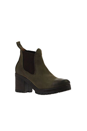 Bueno Shoes Haki Nubuk Kadın Topuklu Bot 01wr6905