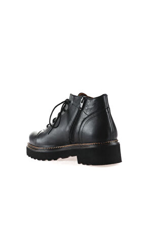 Bueno Shoes Siyah Deri Kadın Düz Bot 01wt0800