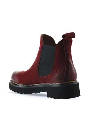 Bueno Shoes Bordo Nubuk Kadın Düz Bot 01wt0801
