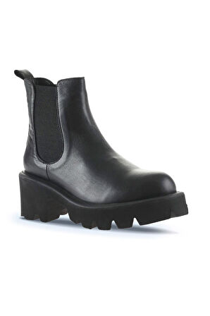 Bueno Shoes Siyah Flotter Deri Kadın Topuklu Bot 01wt1705