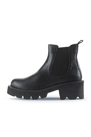 Bueno Shoes Siyah Flotter Deri Kadın Topuklu Bot 01wt1705