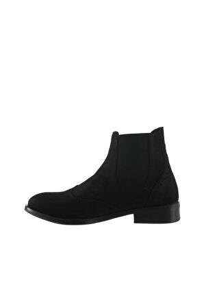 Bueno Shoes Siyah Nubuk Kadın Düz Bot 01wt2402