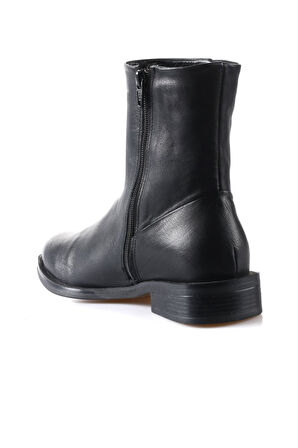 Bueno Shoes Siyah Deri Kadın Düz Bot 01wt2404