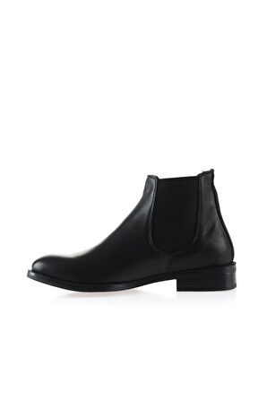 Bueno Shoes Siyah Flotter Deri Kadın Düz Bot 01wt2406