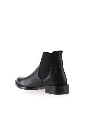 Bueno Shoes Siyah Flotter Deri Kadın Düz Bot 01wt2406